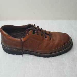 RJ Colt Buffalo Men's Size 12M Brown Leather Lace Up Casual Shoes Lug Sole